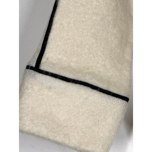 Modern Citizen Madison Coat Contrast Trim Full-Zip Teddy Jacket Cream XS - Picture 5 of 11